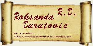 Roksanda Durutović vizit kartica